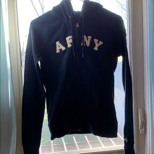 Aerocrombie & Fitch Zip Up Navy Sweater
